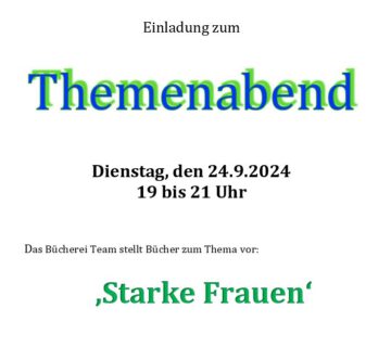 Themenabend 'Starke Frauen'